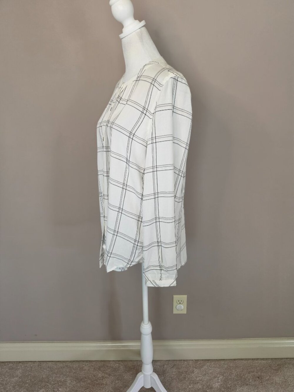 Rails Eloise Snow Onyx Gold Button Front Long Sleeve Shirt Size Med - Picture 8 of 15